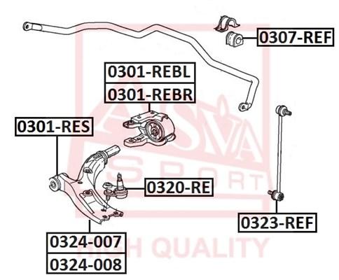 

Опора шаровая ASVA 0320re
