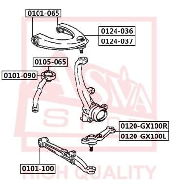 

Опора шаровая ASVA 0120gx100l