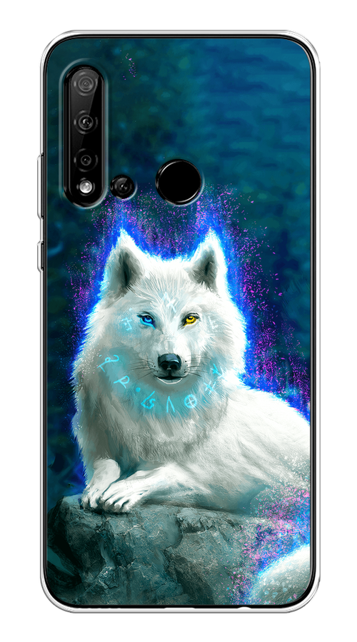 

Чехол Awog на Huawei P20 lite 2019 "Белоснежный волк", Белый;зеленый;фиолетовый, 69750-2