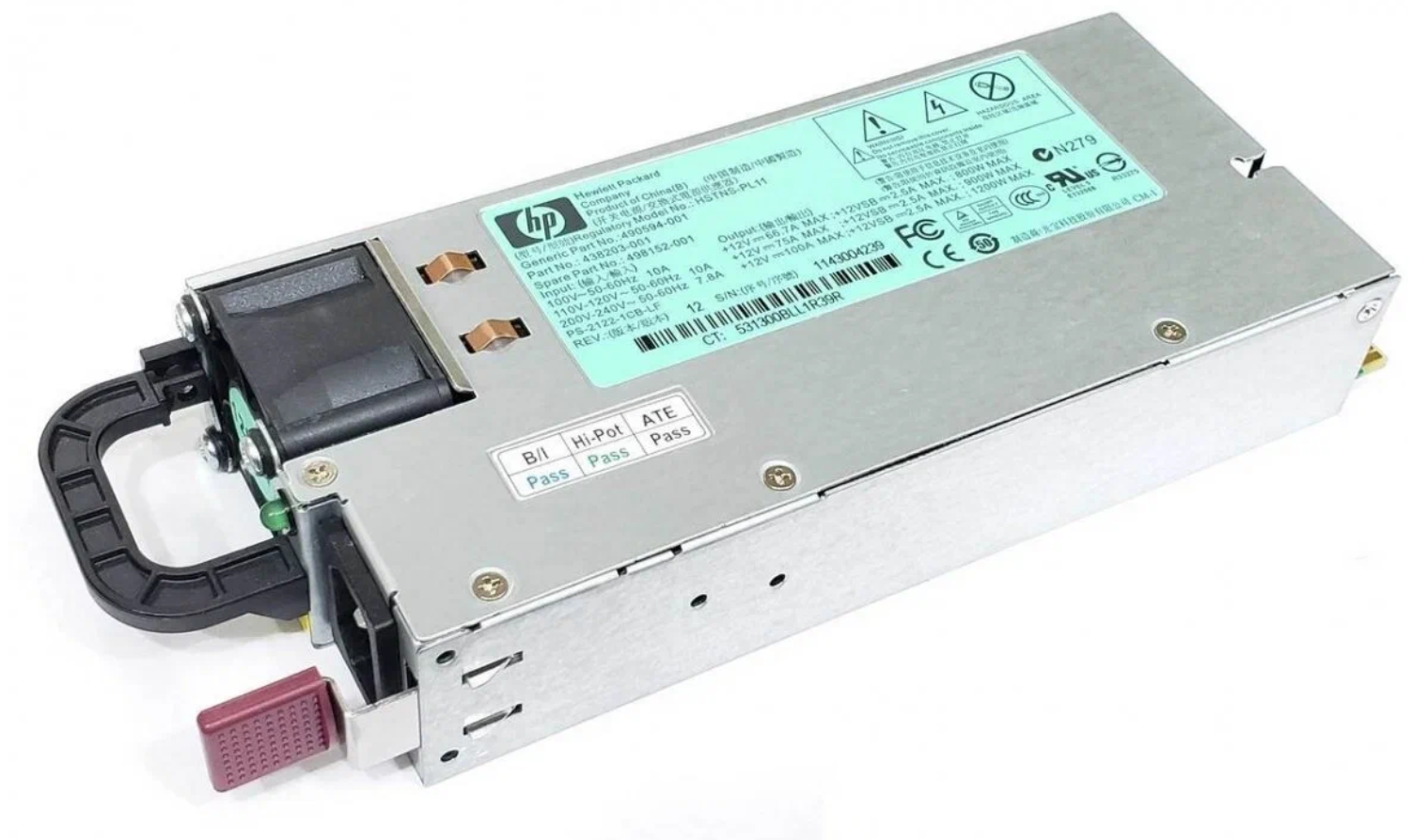 

HP Блок питания HP 1200W Common Slot Silver Hot Plug 490594-001