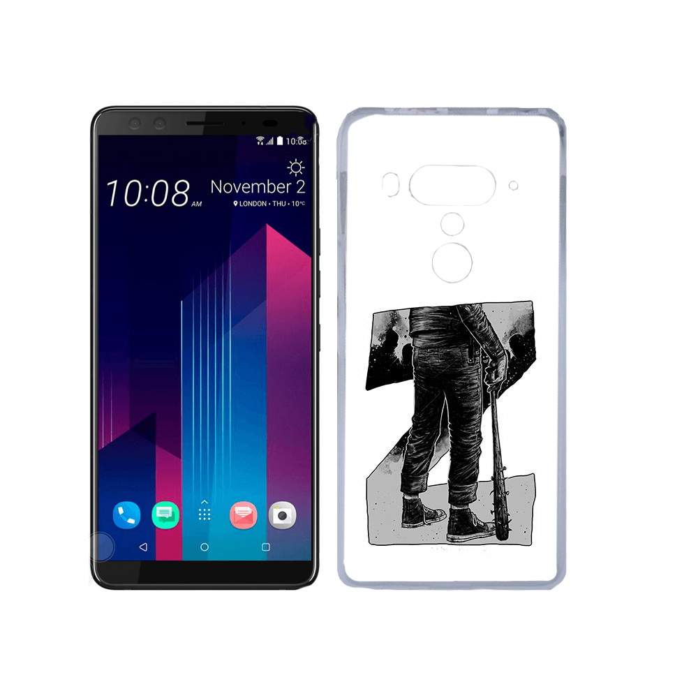 

Чехол MyPads Tocco для HTC U12+ воин черно белый, Tocco