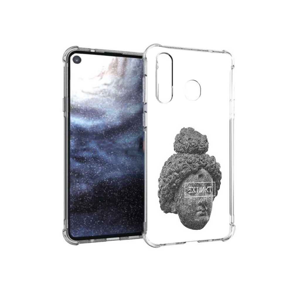 

Чехол MyPads Tocco для Samsung Galaxy A8s каменное лицо девушки (PT124633.501.383), Прозрачный, Tocco