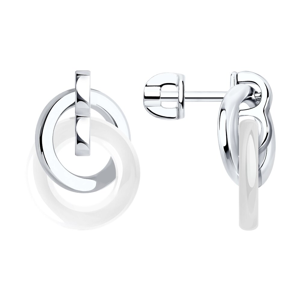

Серьги из серебра SOKOLOV 94025679, керамика, 94025679
