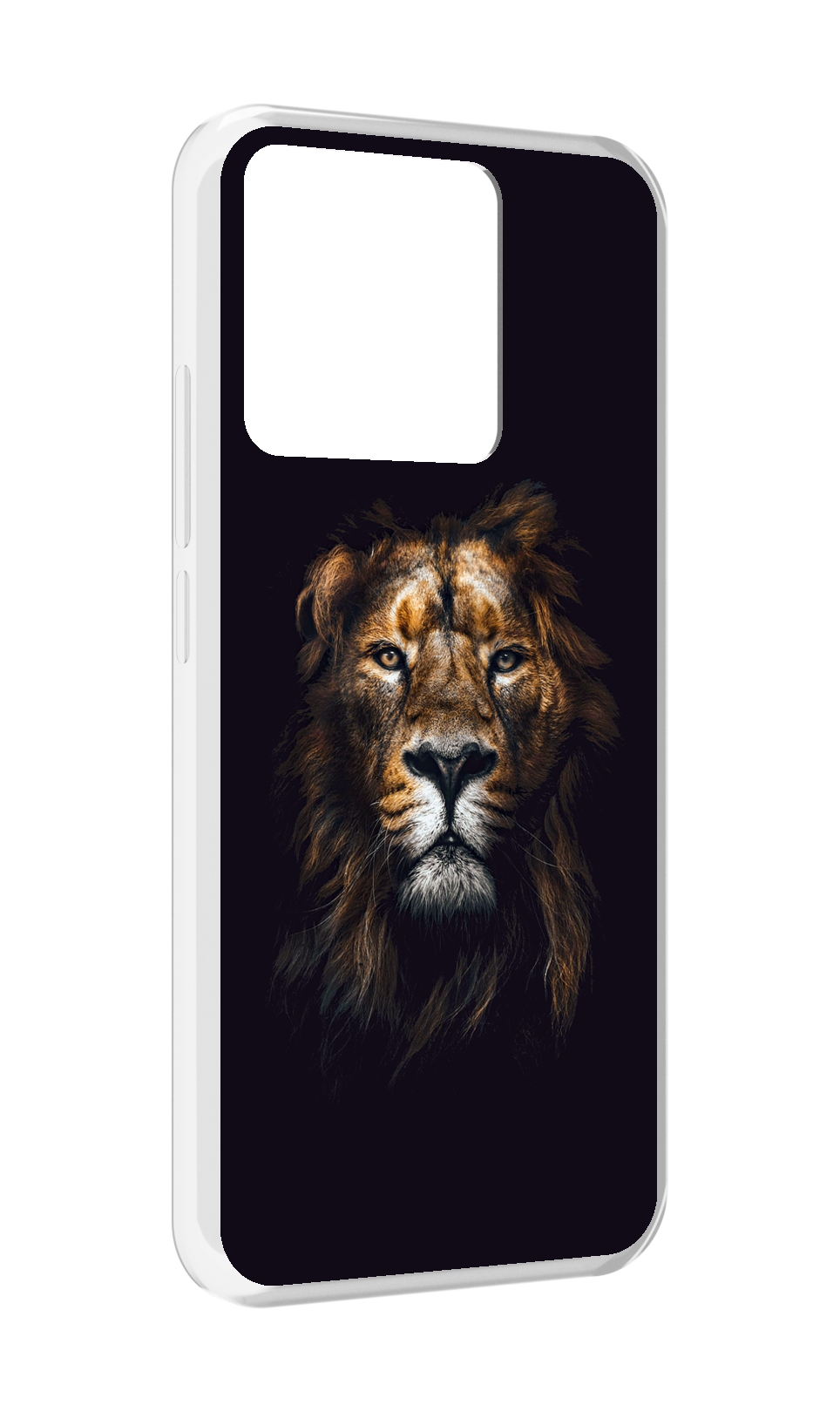 

Чехол MyPads Tocco для Xiaomi Redmi 10A Лев-в-тени мужской, Прозрачный, Tocco
