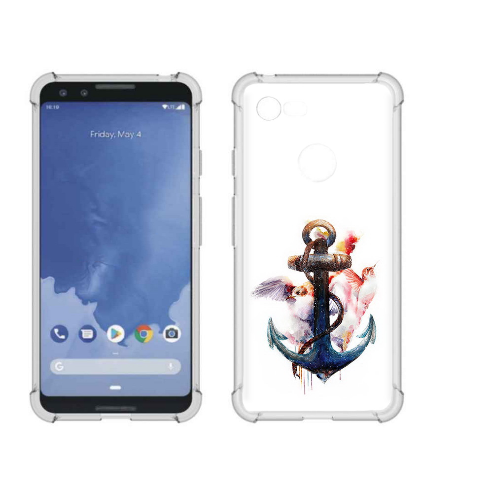 

Чехол MyPads Tocco для Google Pixel 3 якорь с птицами, Прозрачный, Tocco