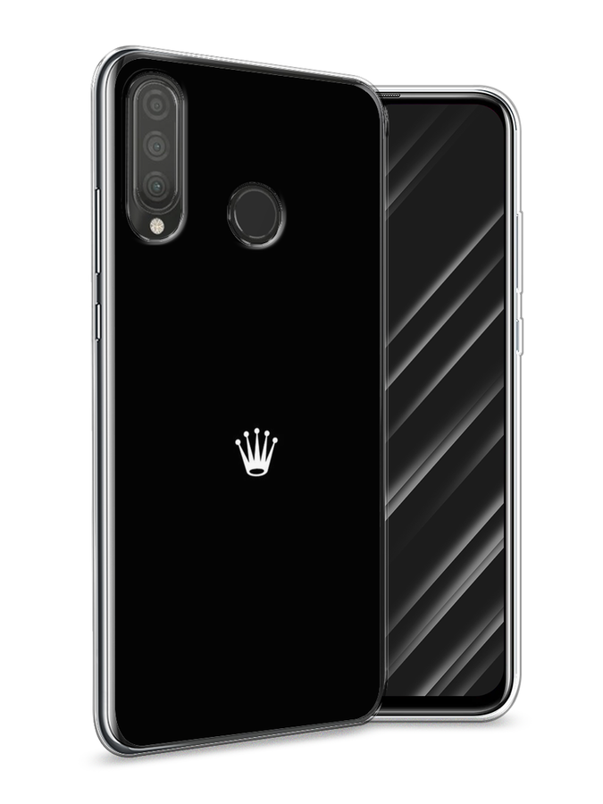 фото Чехол awog "белая корона для черном фоне" для huawei p30 lite