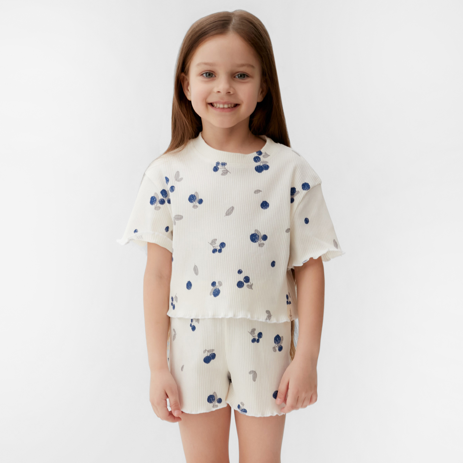 Пижама детская KAFTAN Little berry/синий, 122 белый