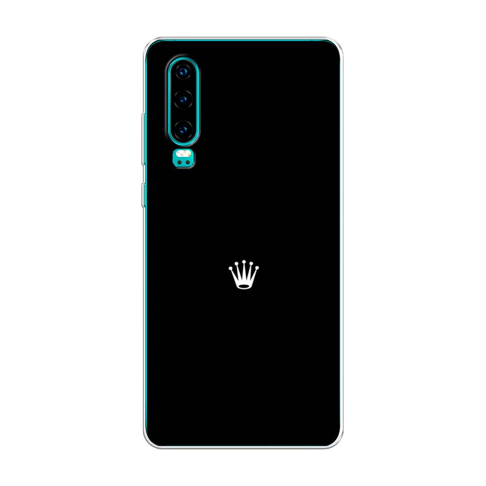 фото Чехол awog "белая корона для черном фоне" для huawei p30