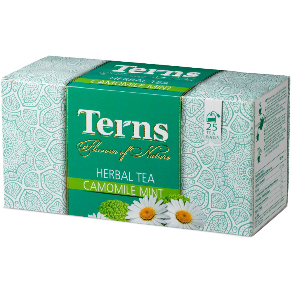 

Чай травяной Terns "Camomile Mint", с добавками, 25 сашетов