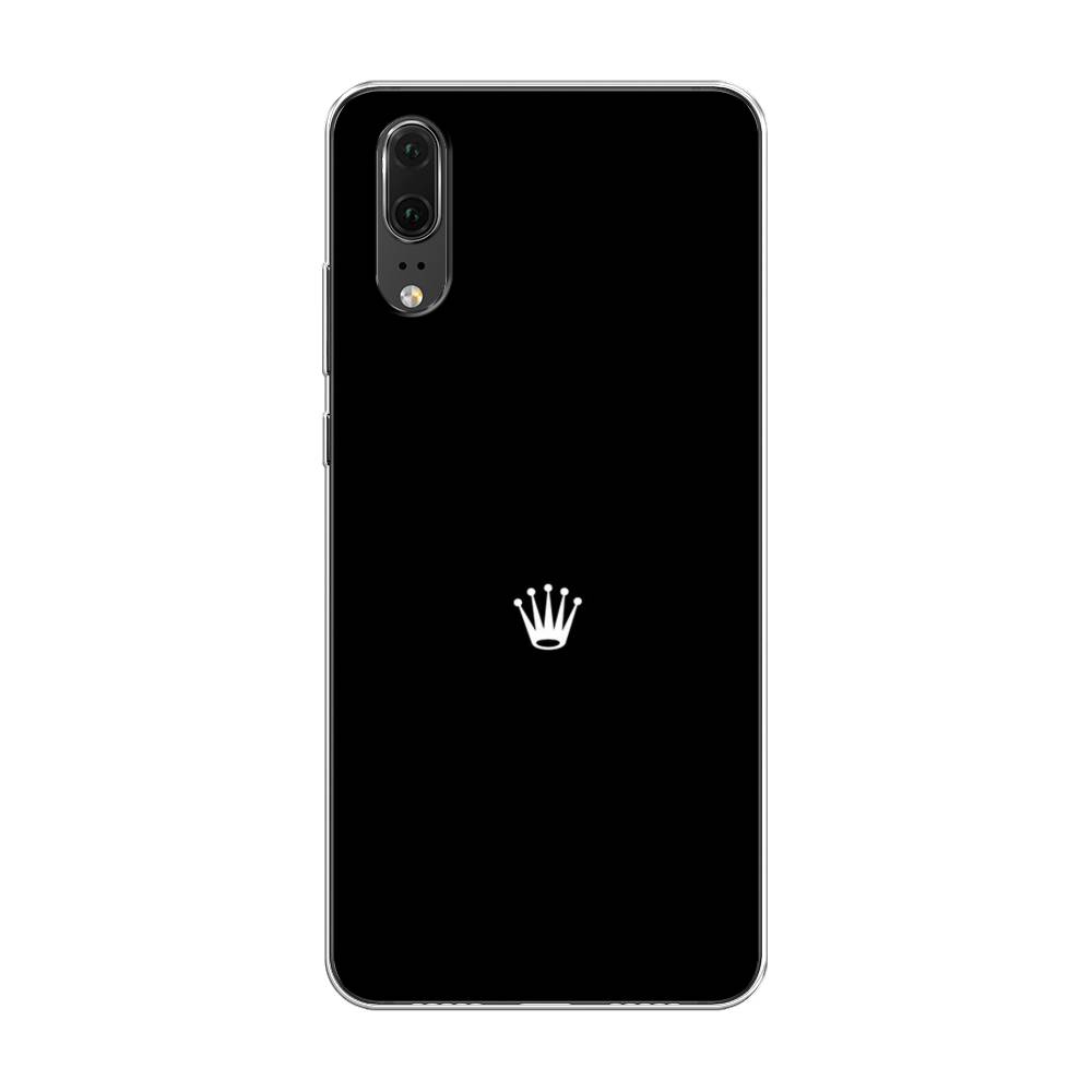 фото Чехол awog "белая корона для черном фоне" для huawei p20