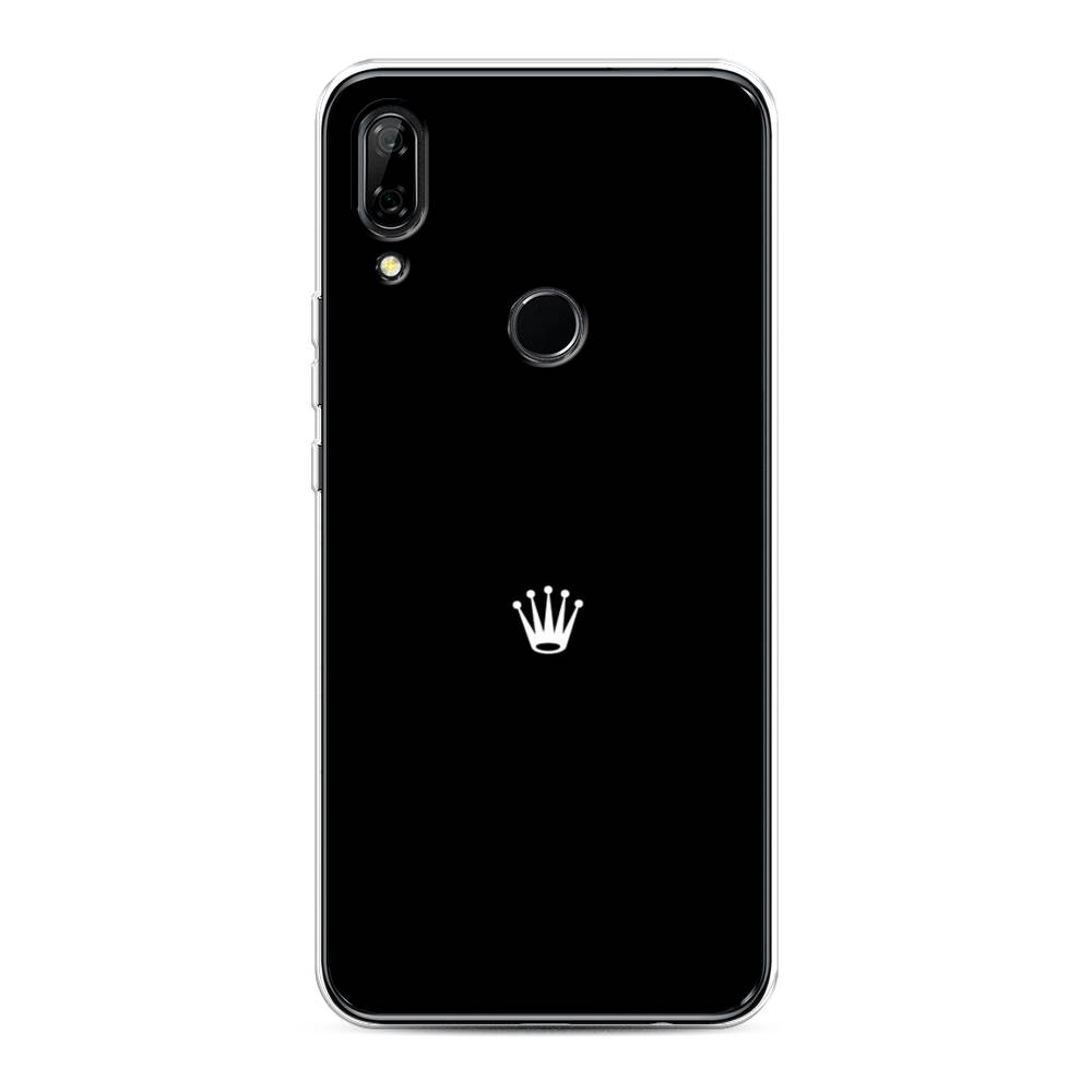 фото Чехол awog "белая корона для черном фоне" для huawei p smart z