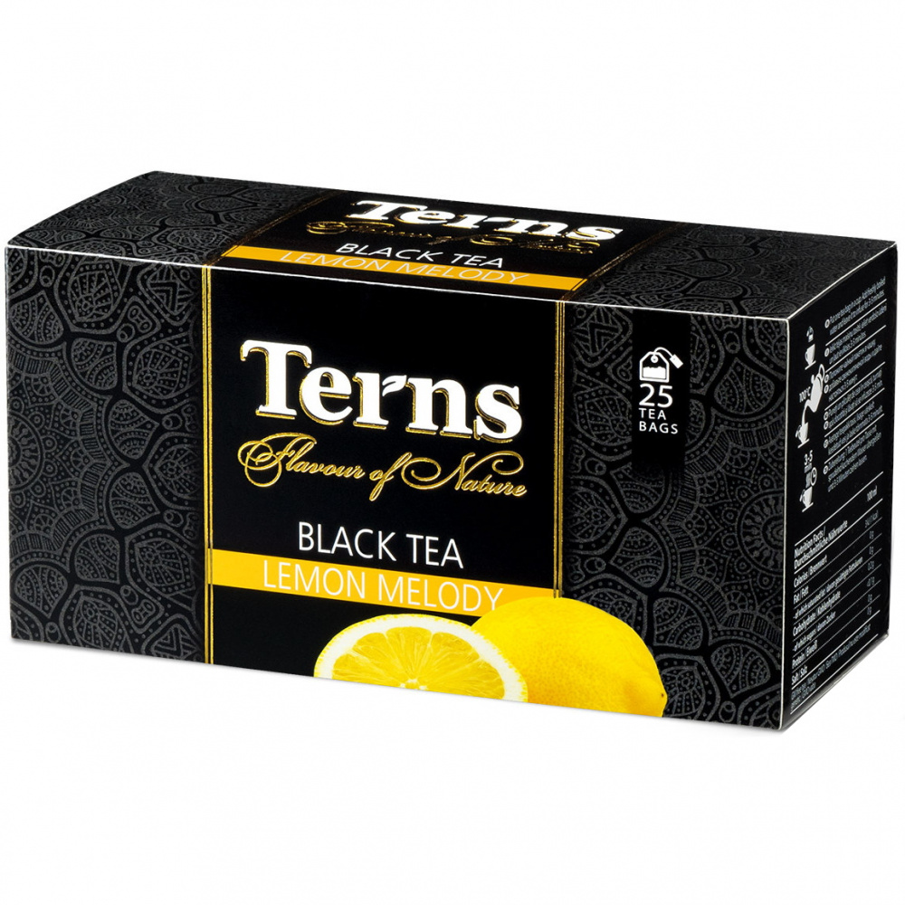 

Чай черный Terns "Lemon Melody", с добавками, 25 сашетов
