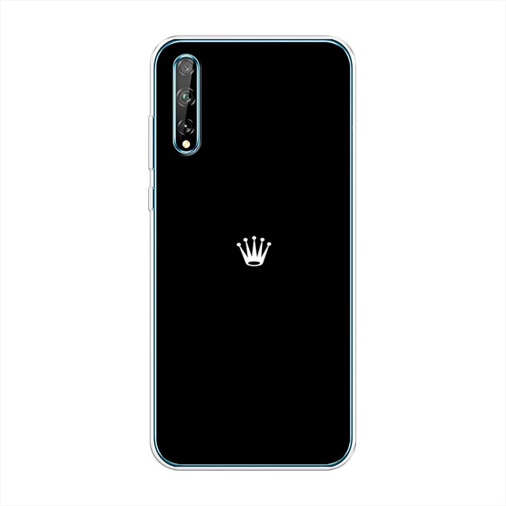 фото Чехол awog "белая корона для черном фоне" для huawei p smart s