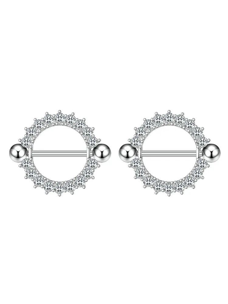 

Пирсинг из металла с фианитом 4Love4You PR-SS-028, PR-SS-028