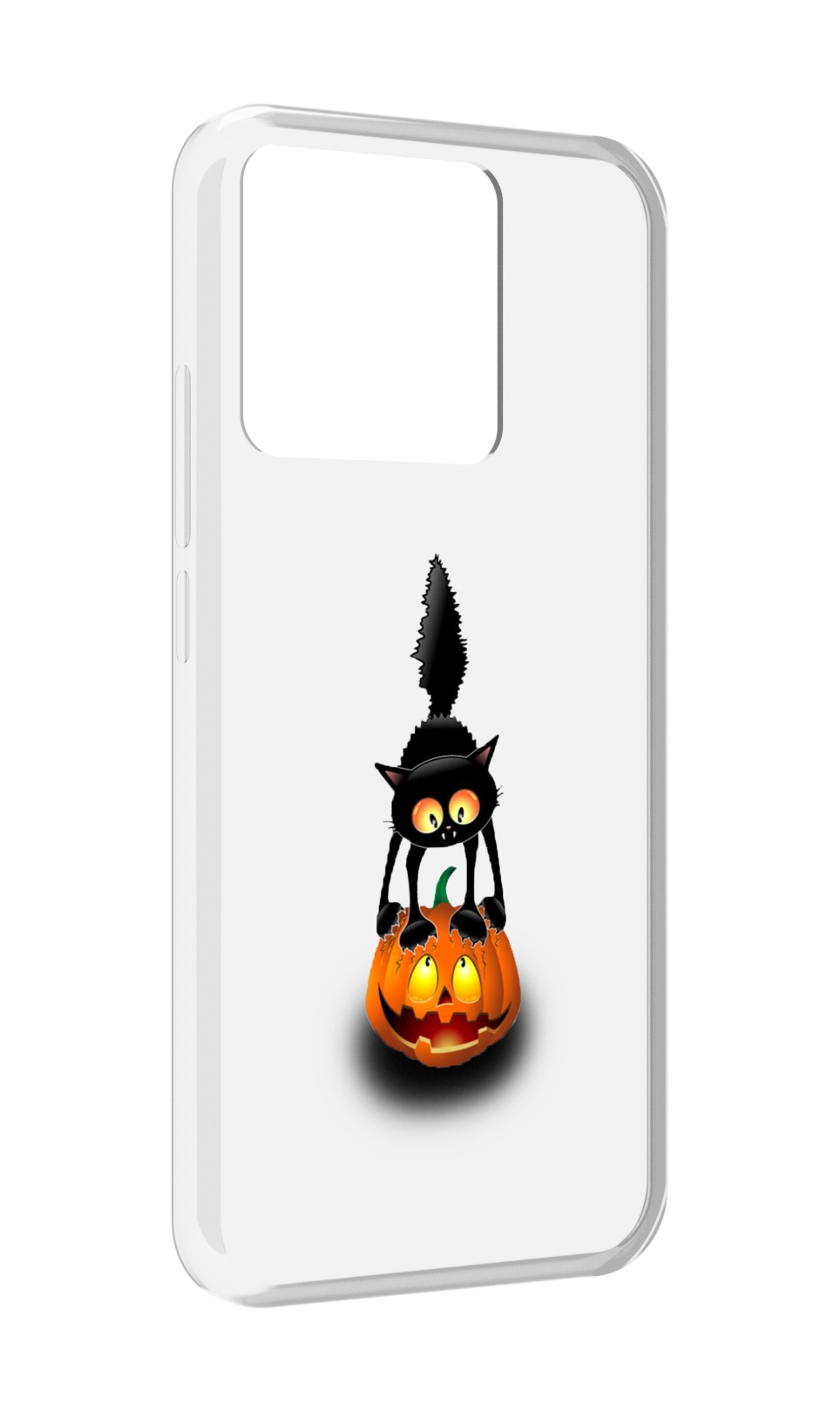 

Чехол MyPads Tocco для Xiaomi Redmi 10A Котик с тыквой, Прозрачный, Tocco