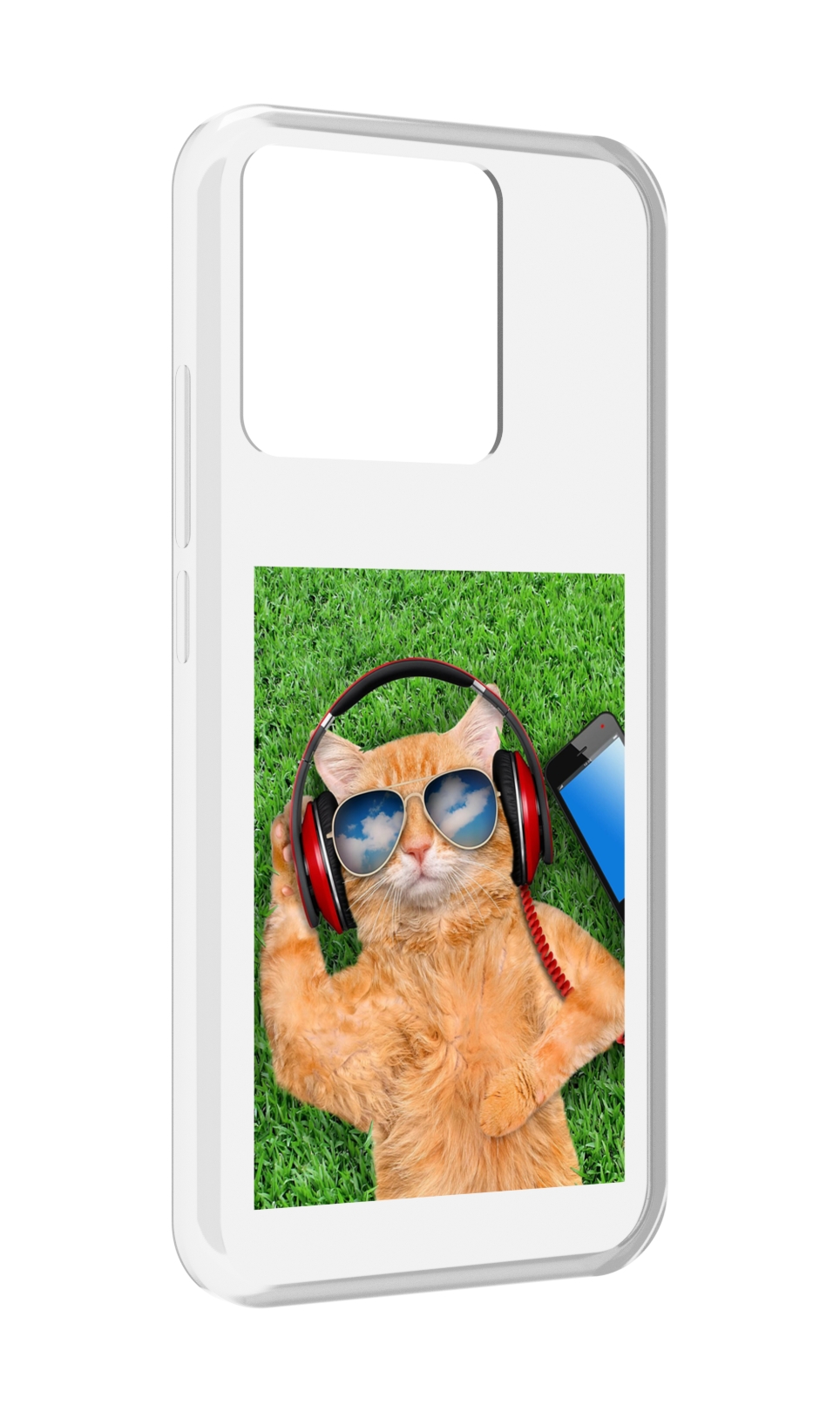 

Чехол MyPads Tocco для Xiaomi Redmi 10A Кот-кайфарик, Прозрачный, Tocco