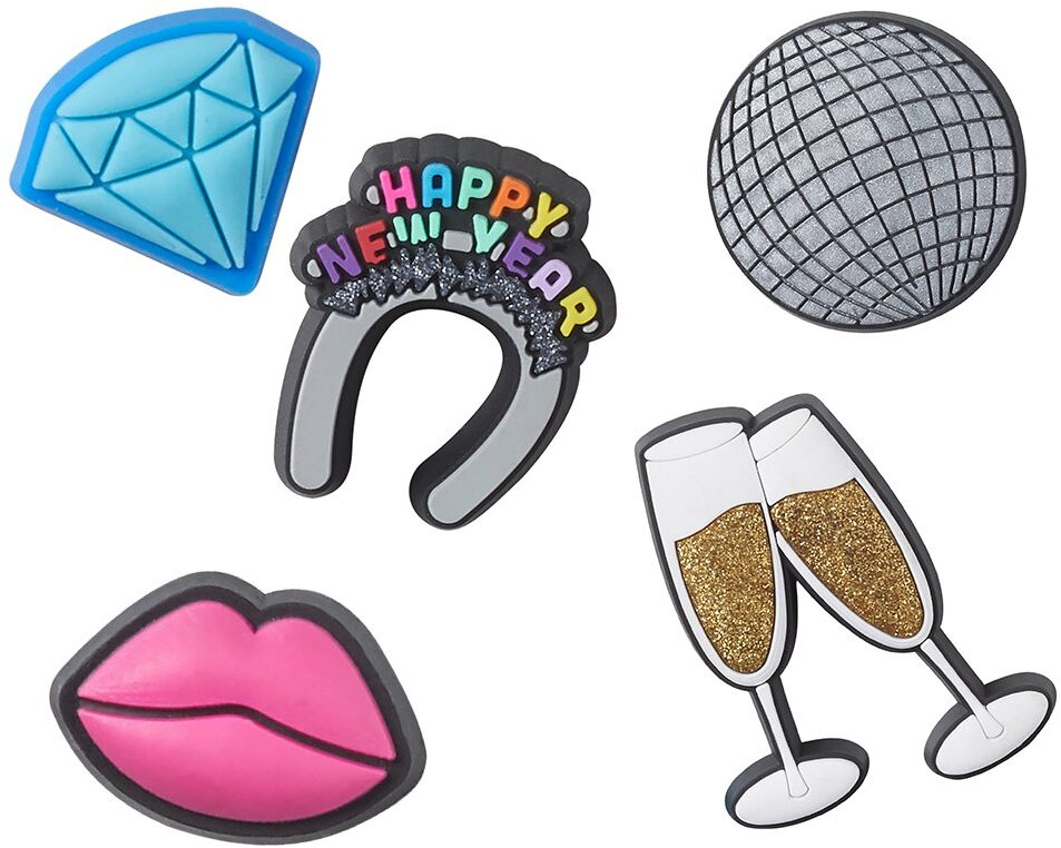 

Джибитс Crocs Happy New Year 5 Pack 10009113, Happy New Year 5 Pack