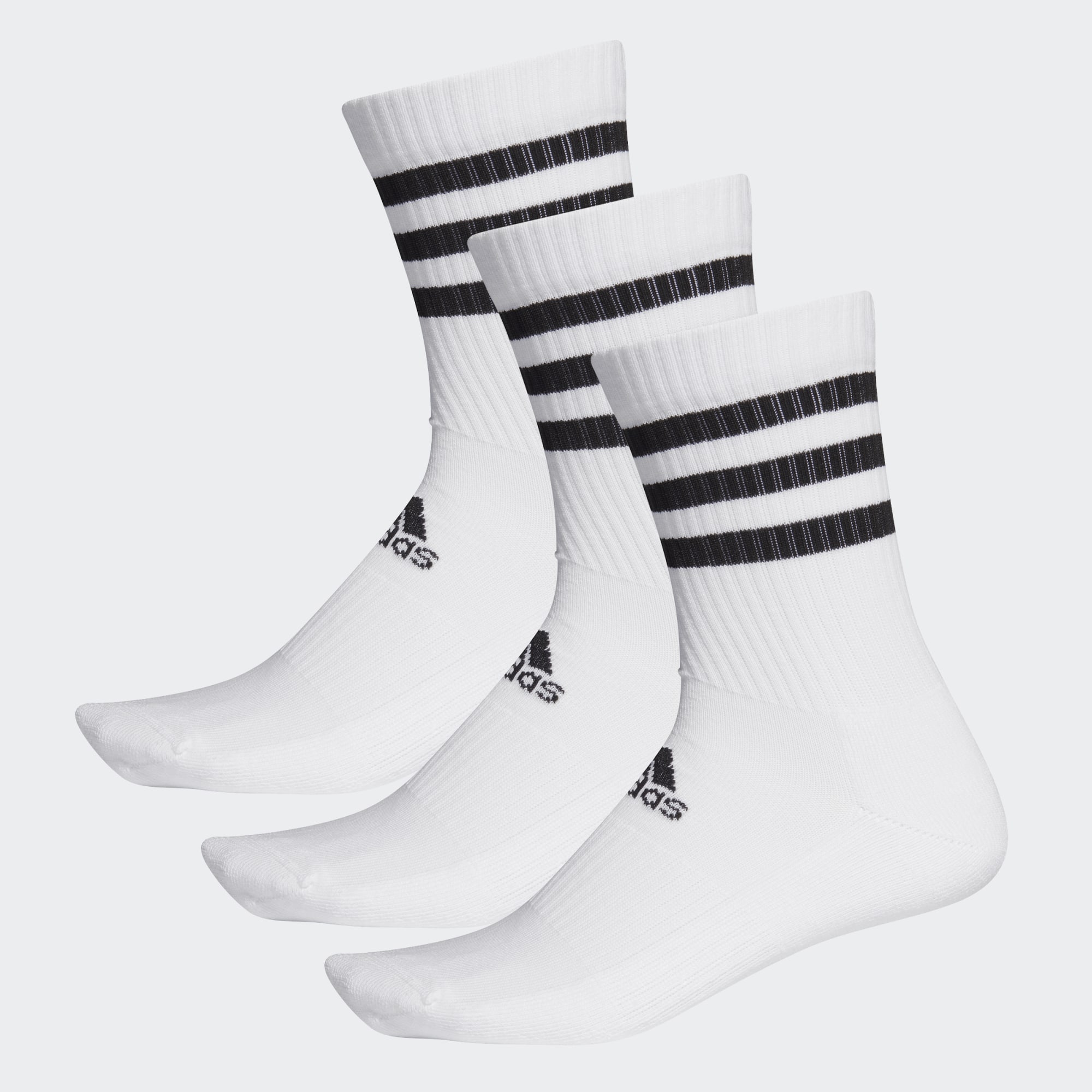 Комплект носков унисекс Adidas 3S CSH CRW3P белых S