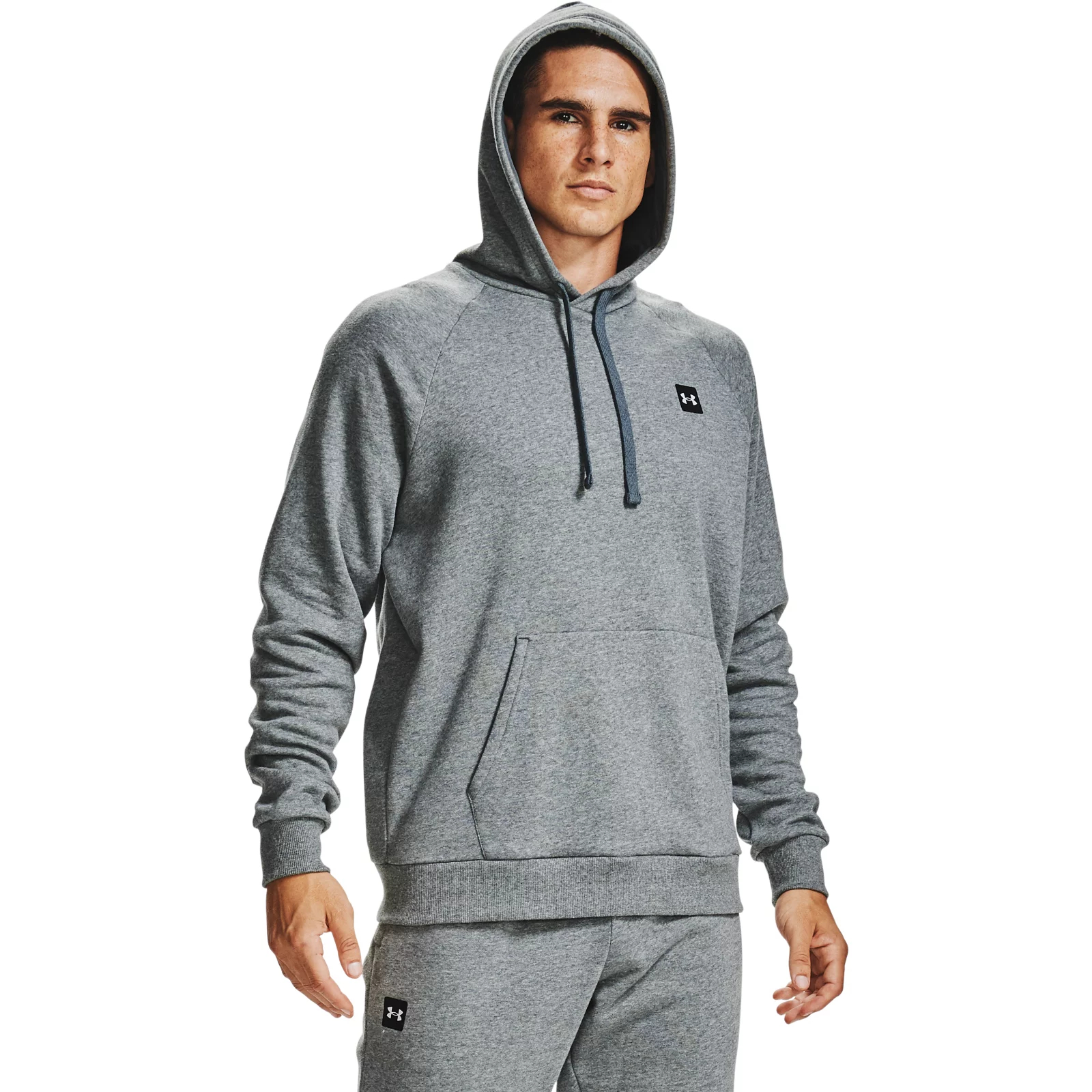 фото Толстовка мужская under armour rival fleece hoodie серая xl