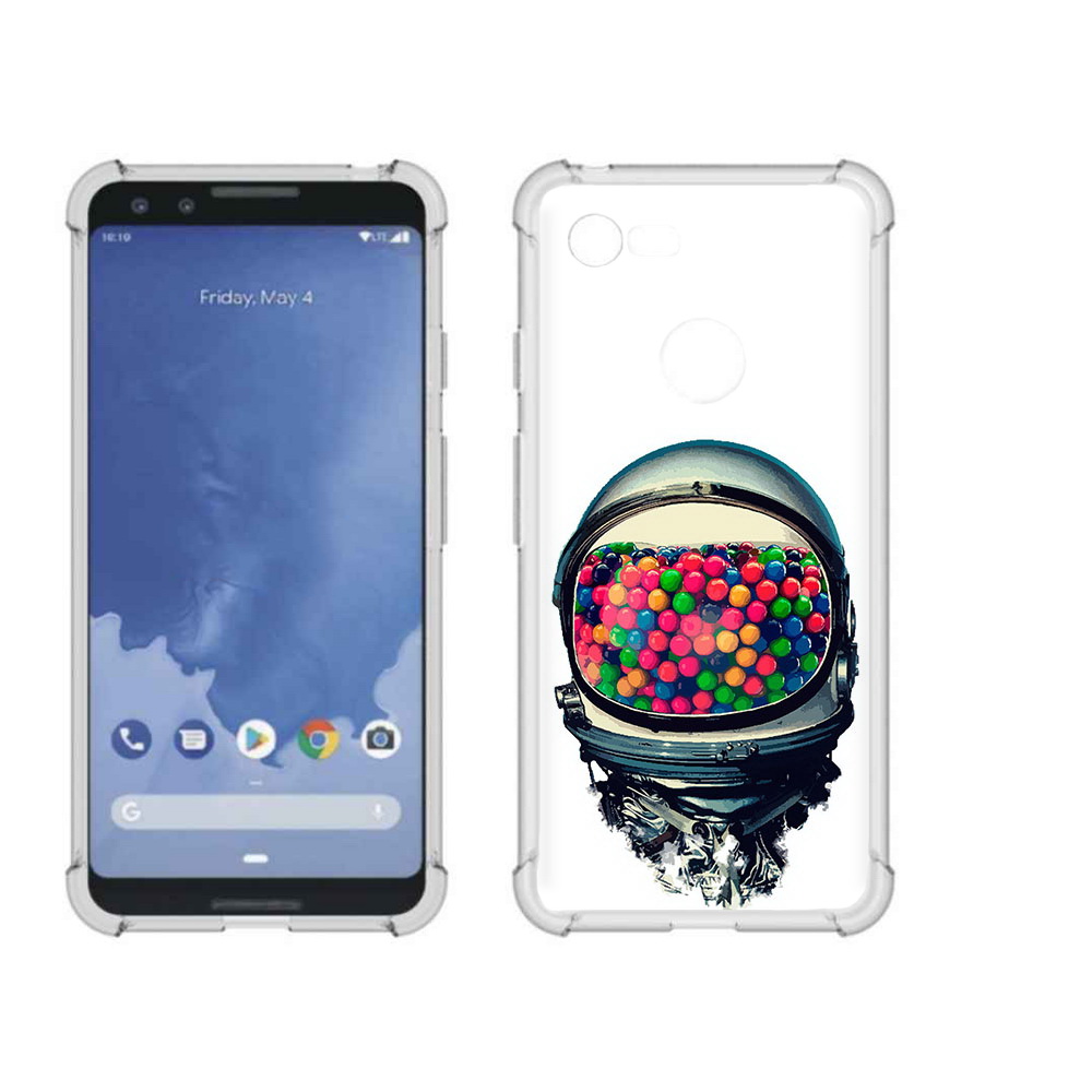 

Чехол MyPads Tocco для Google Pixel 3 шлем космонавта, Прозрачный, Tocco