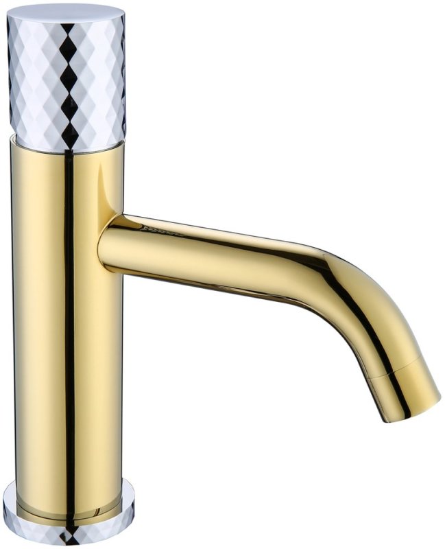 Смеситель для раковины Boheme Stick 121-GCR gold diamond chrome