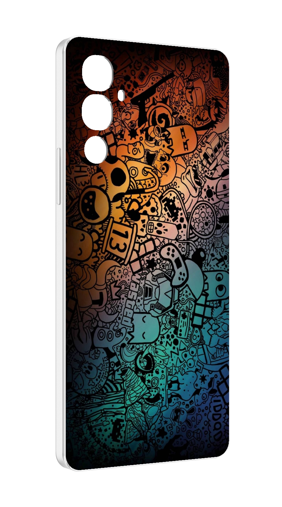 

Чехол MyPads стикеты в тени для Tecno Pova 4, Прозрачный, Tocco