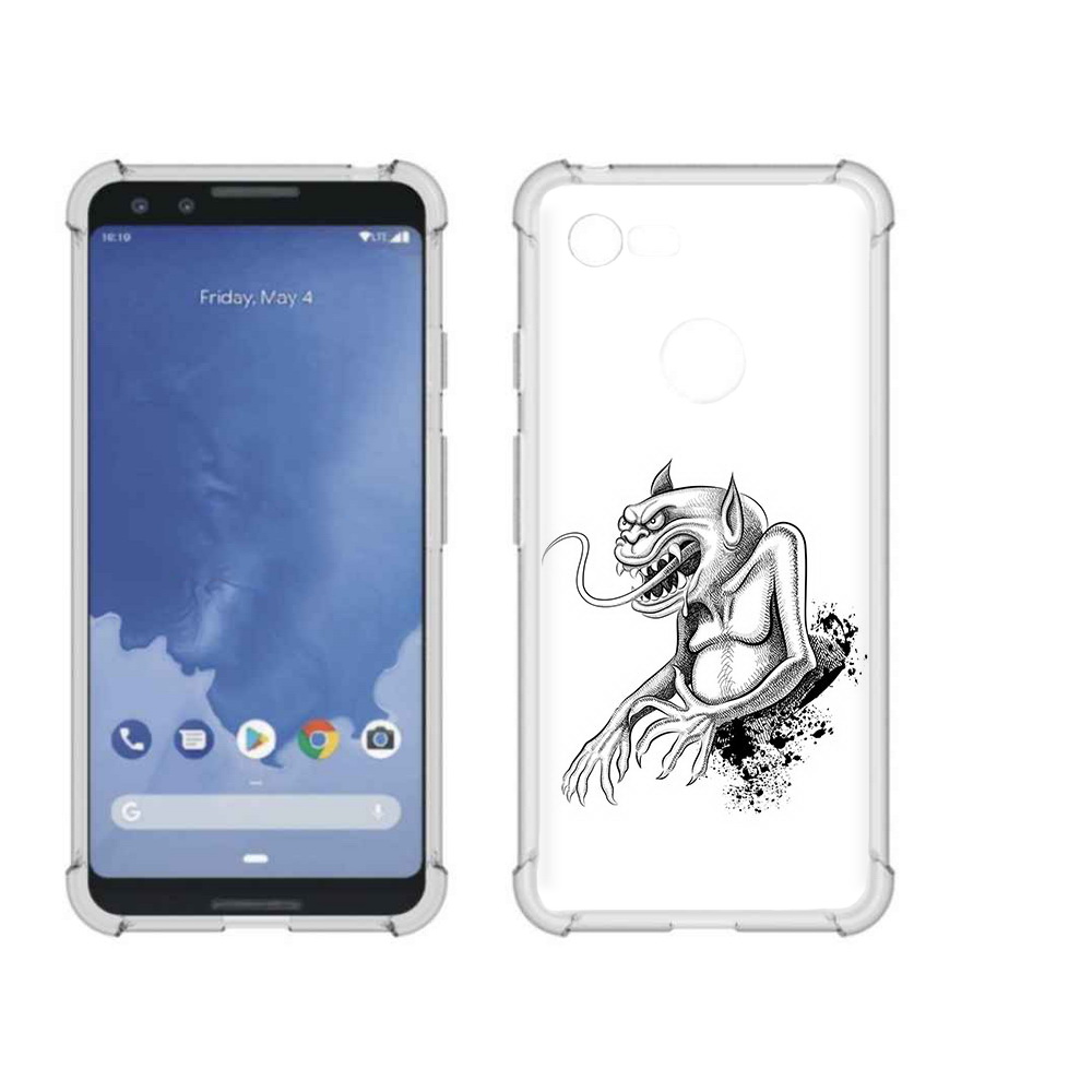 

Чехол MyPads Tocco для Google Pixel 3 чорт, Прозрачный, Tocco