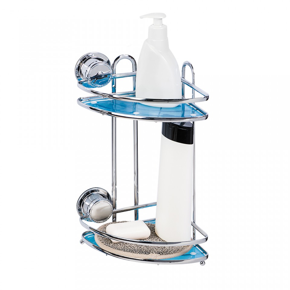 

Tatkraft VACUUM SCREW CONRAD Угловая 2-х ярусная полка на 2-х вакуумных шурупах