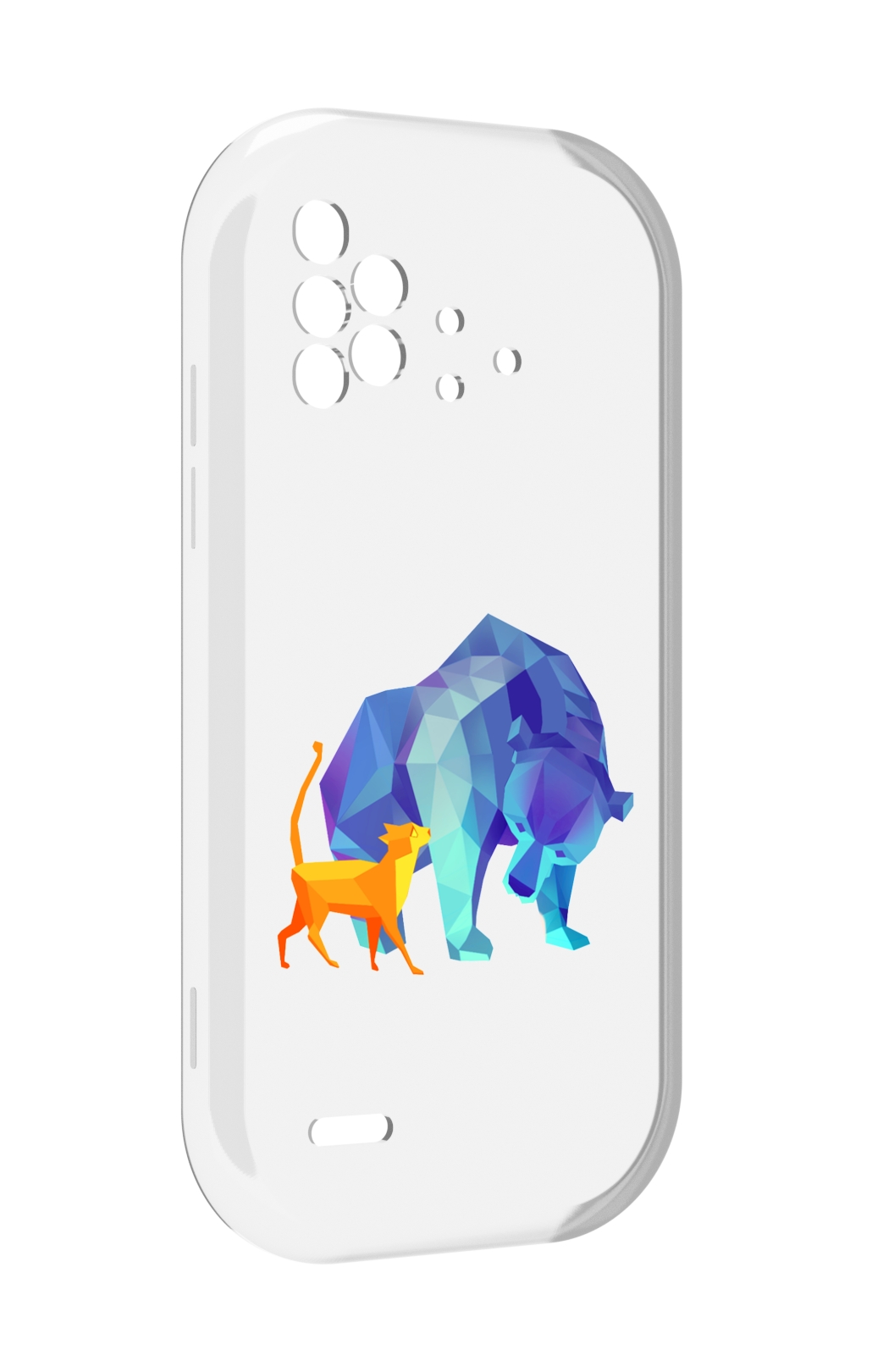 

Чехол MyPads Кот-и-медведь для UMIDIGI Bison X10 / X10 Pro, Прозрачный, Tocco