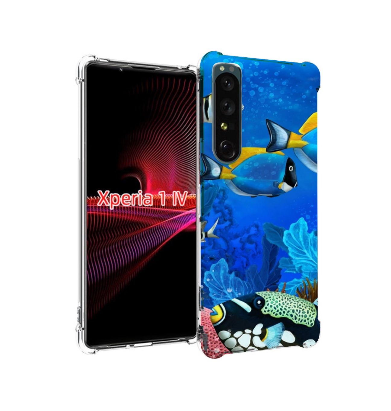 

Чехол накладка MyPads Рыбки для Sony Xperia 1 IV, Прозрачный, Tocco
