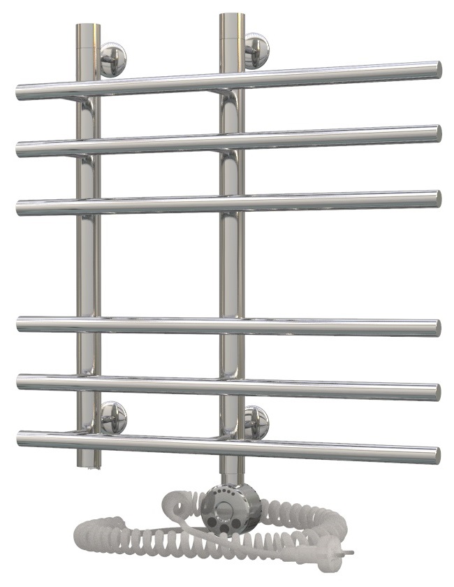 

Электрический полотенцесушитель Акванерж модерн З 600x500 правый тэн, Серебристый, модерн З 600x500 правый тэн