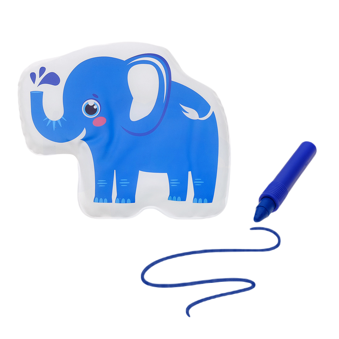 

Игрушка для ванны Крошка Я с пищалкой Слоник + водный карандаш 3045296, Разноцветный