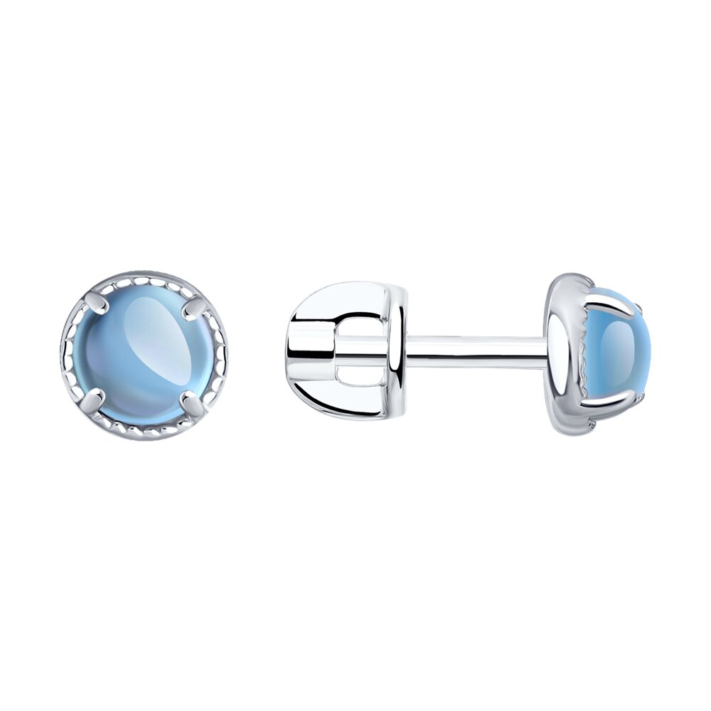 

Серьги пусеты из серебра SOKOLOV 92022560, топаз, 92022560