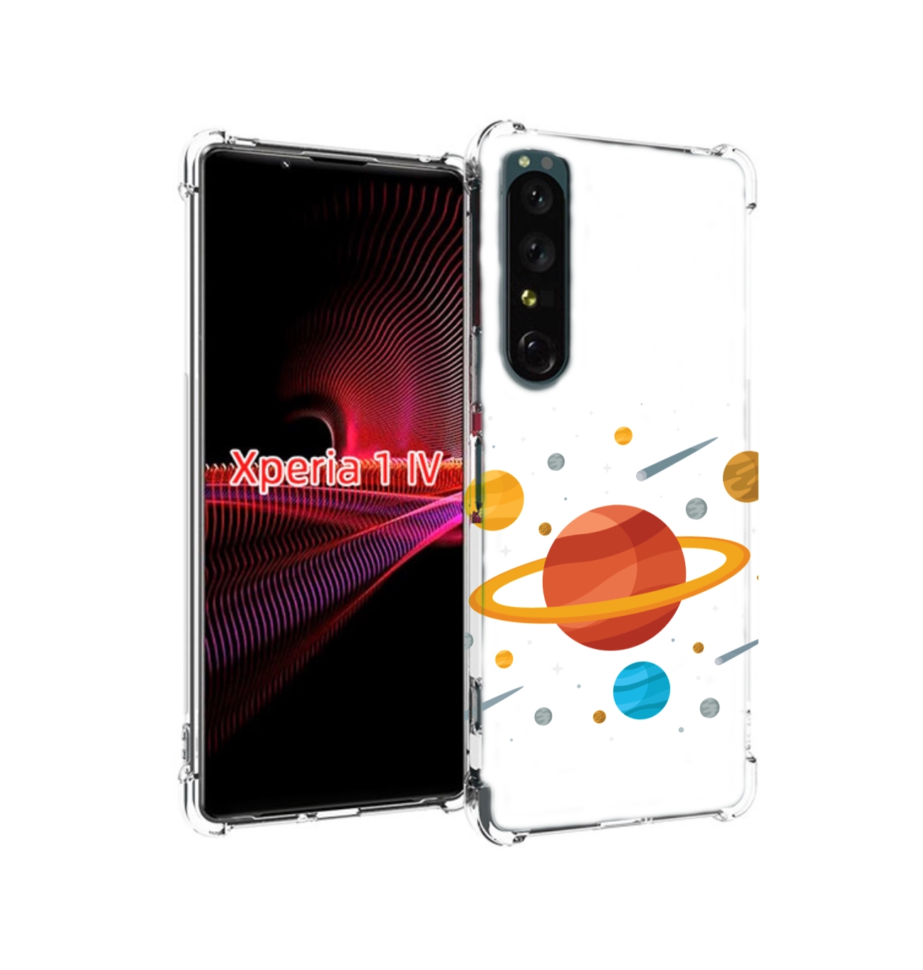 

Чехол накладка MyPads Планета-Сатурн для Sony Xperia 1 IV, Прозрачный, Tocco