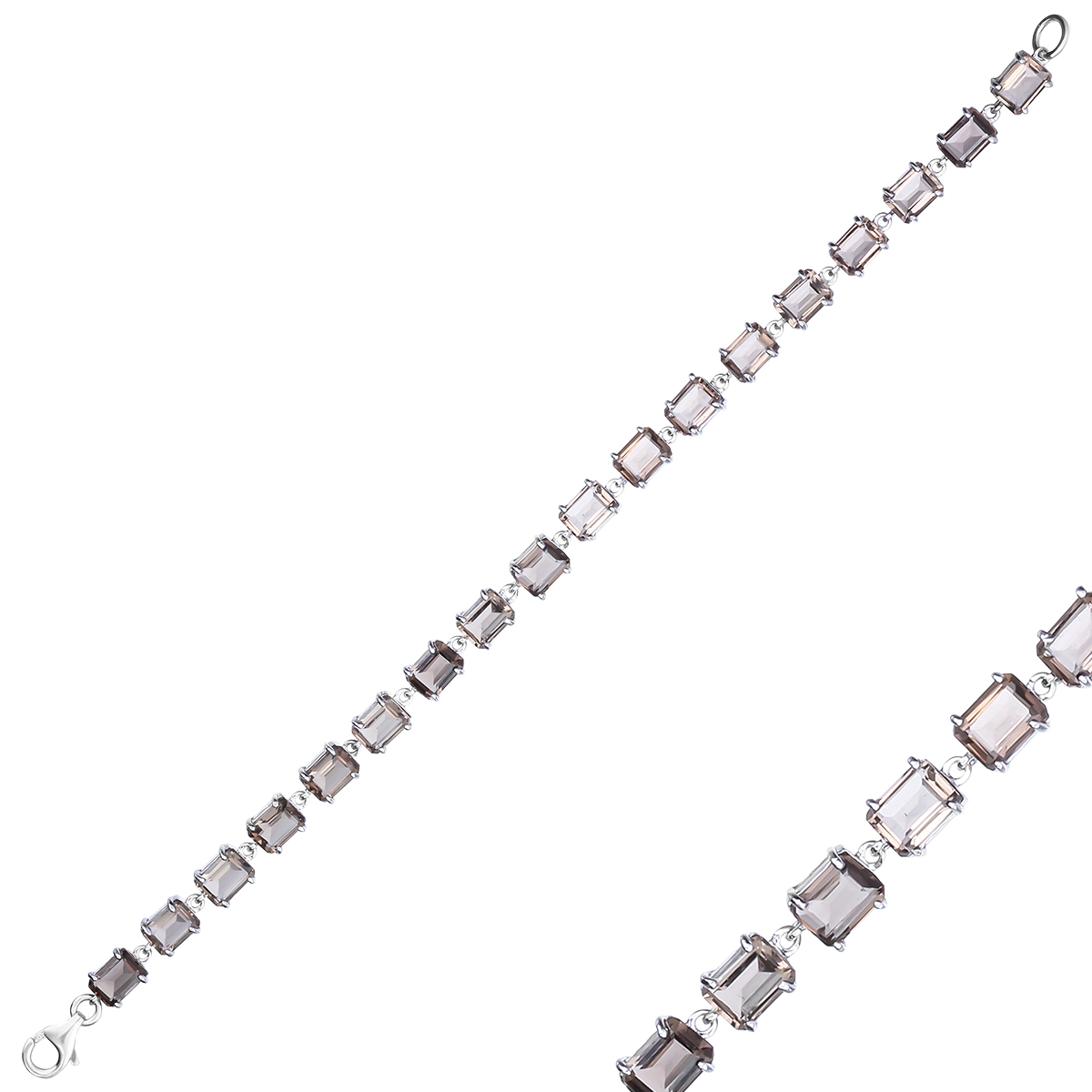 фото Браслет женский balex jewellery 7457930018 из серебра, раухтопаз, р. 18