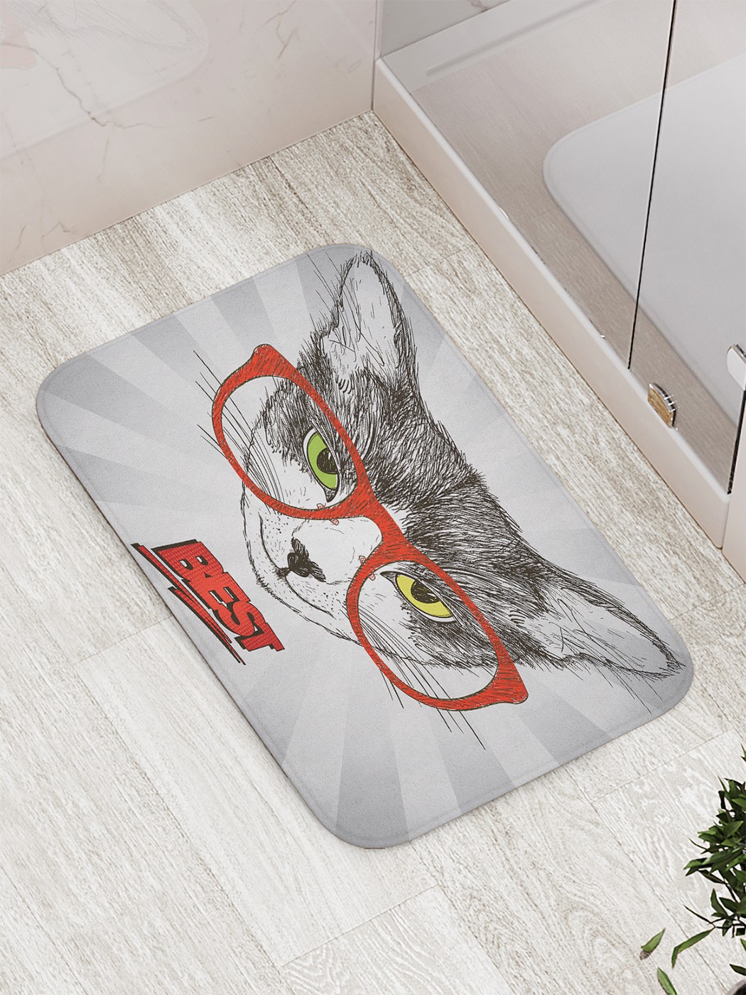 

Коврик противоскользящий для ванной, сауны, бассейна, 77х52 см bath_82264 JoyArty