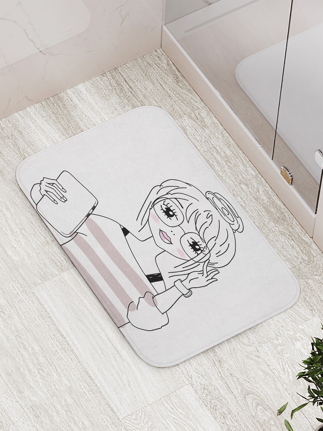 

Коврик противоскользящий для ванной, сауны, бассейна, 77х52 см bath_82263 JoyArty