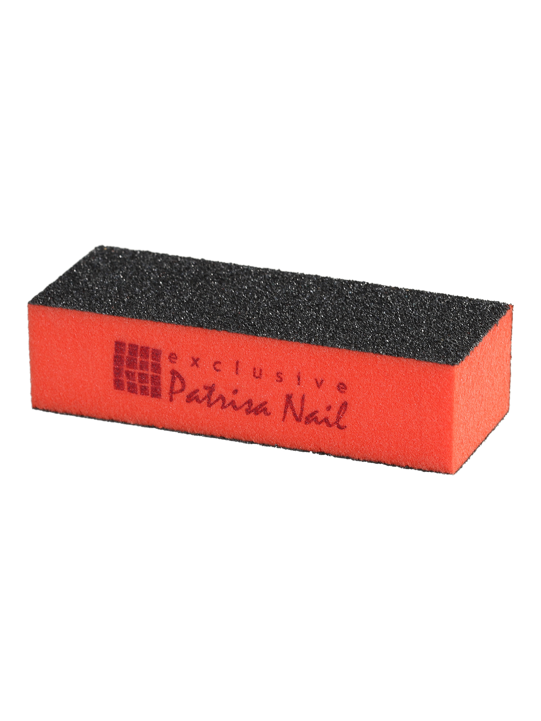 Баф для ногтей Patrisa Nail шлифовочный блок трехсторонний серо-оранжевый 100/180/240