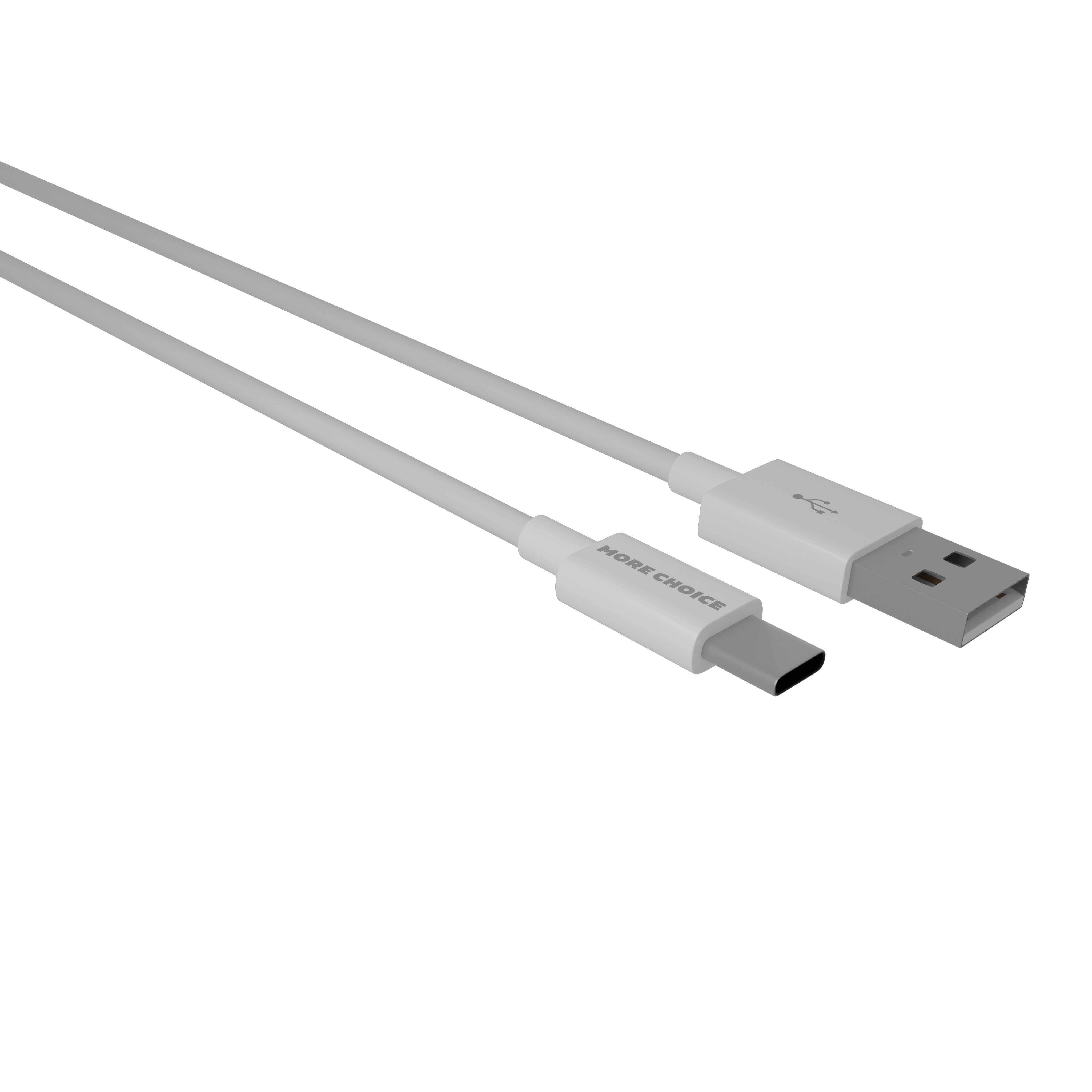 Дата-кабель More choice K24a USB 2.1A для Type-C TPE 1м White