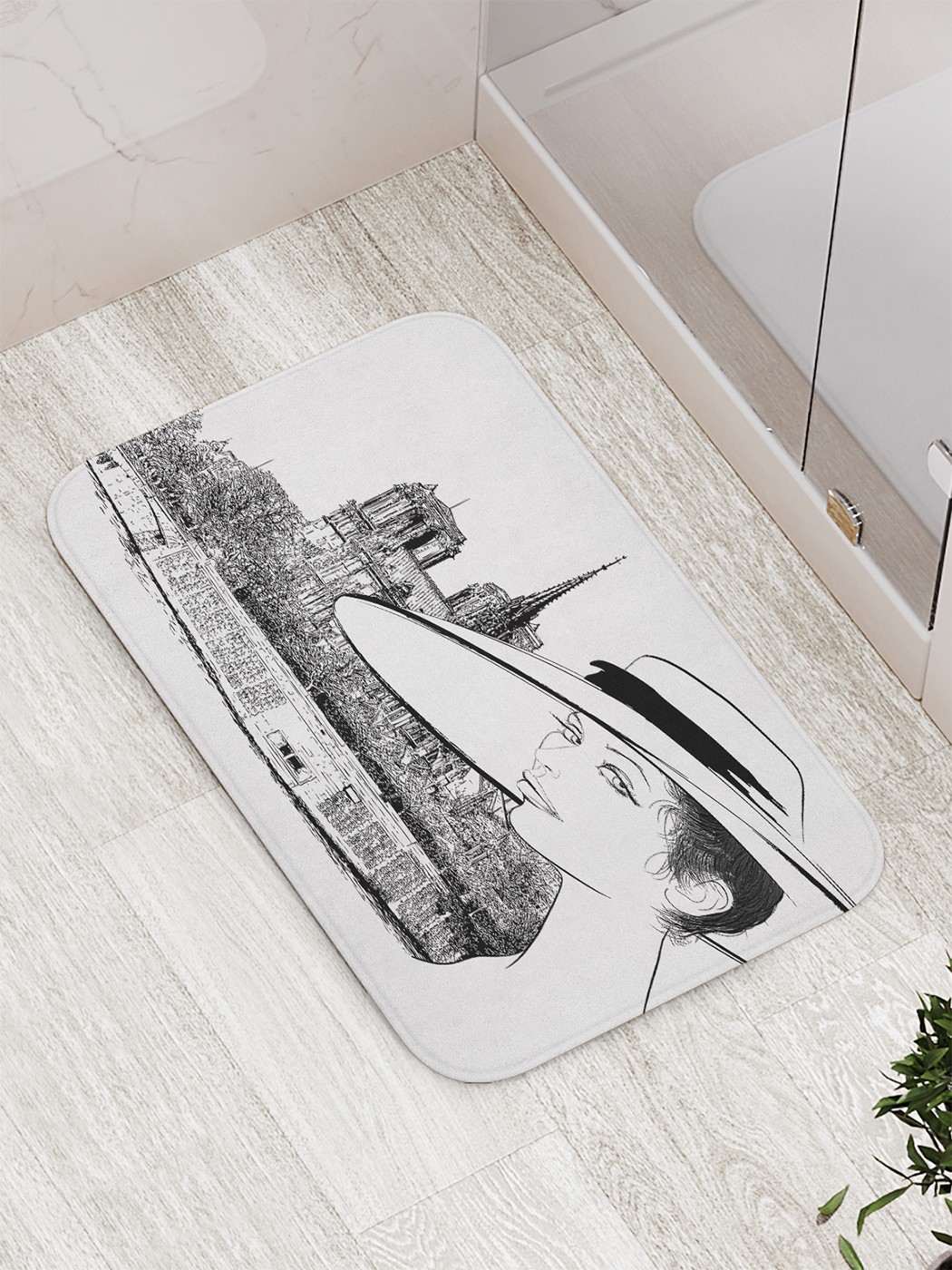 

Коврик противоскользящий для ванной, сауны, бассейна, 77х52 см bath_82209 JoyArty