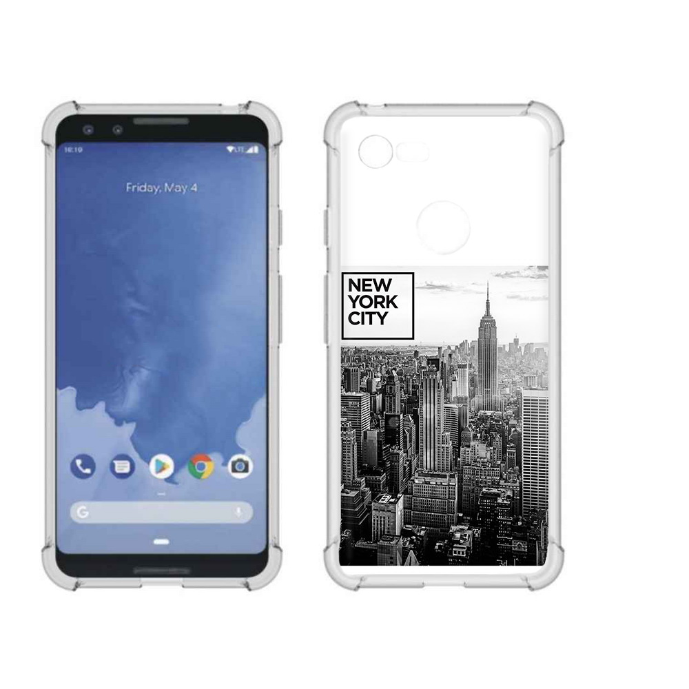 

Чехол MyPads Tocco для Google Pixel 3 черно белый ньюерк, Прозрачный, Tocco