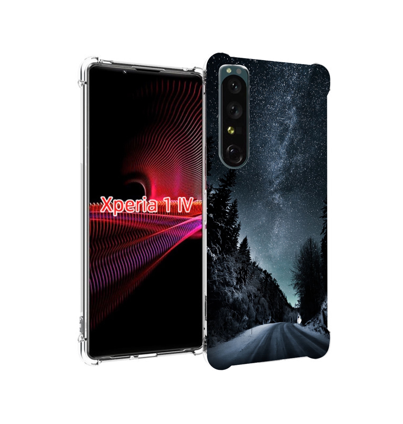 

Чехол задняя-панель-накладка-бампер MyPads Ночной-лес для Sony Xperia 1 IV противоударный, Прозрачный, Tocco