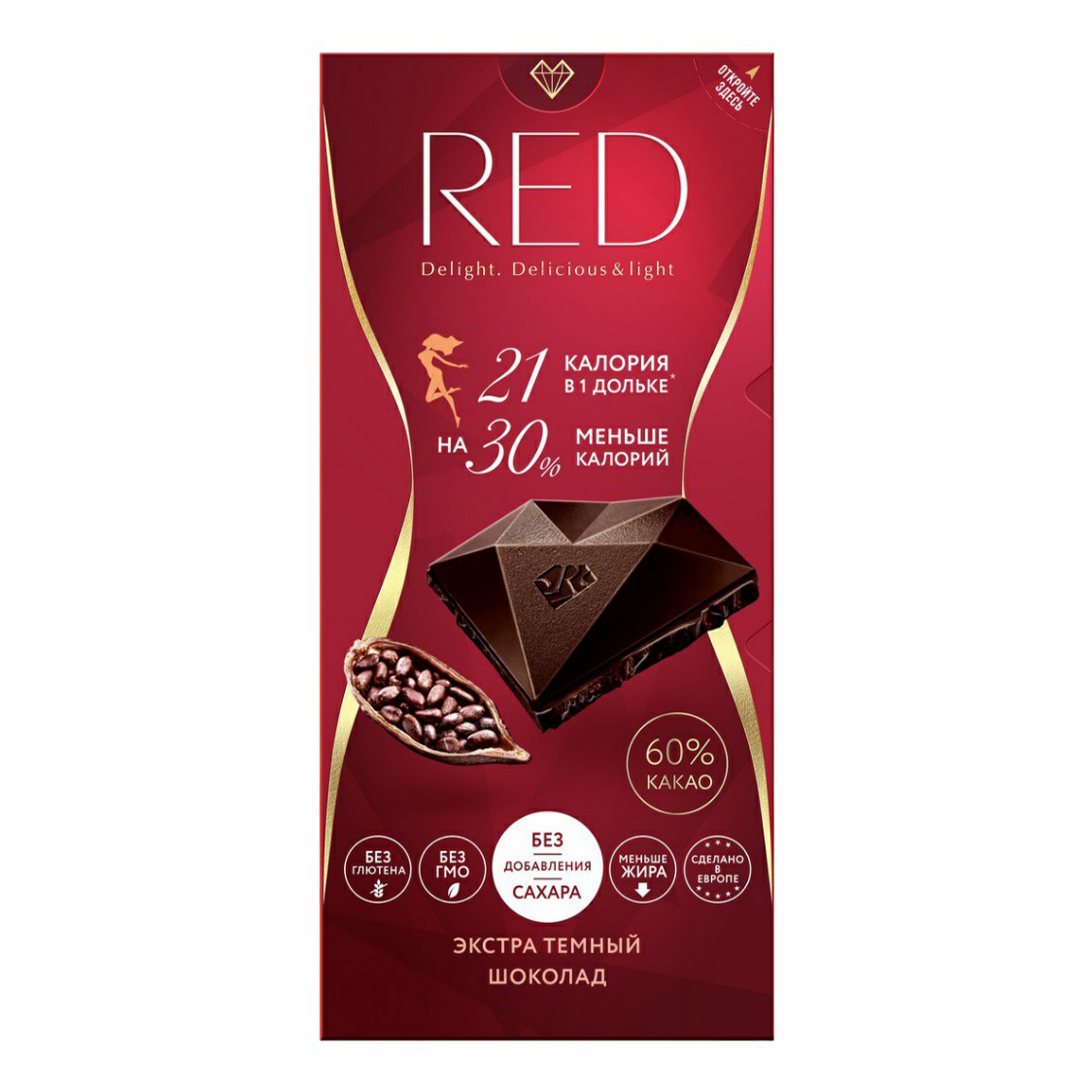 

Шоколад Red Delight Extra темный 60% 85 г