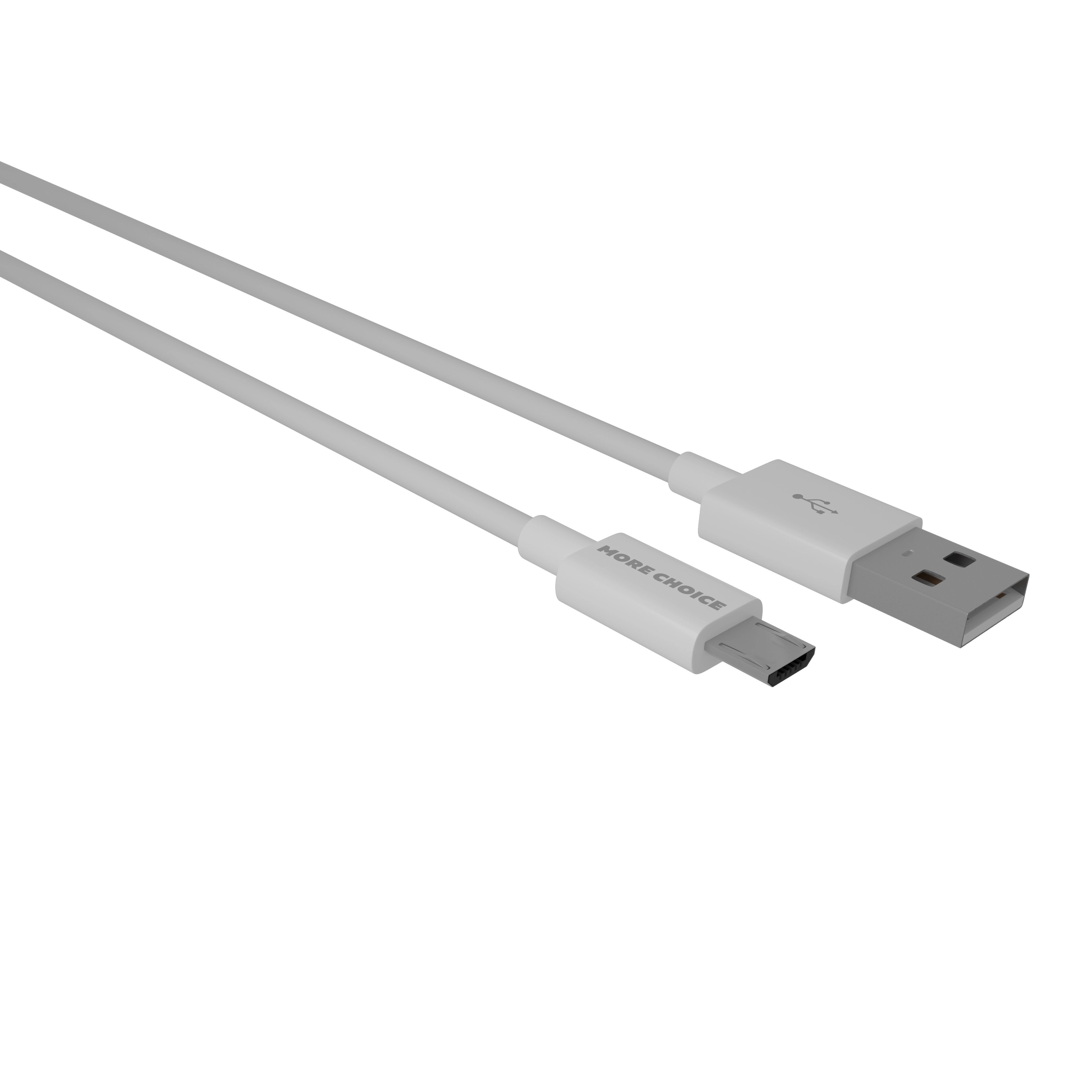 Дата-кабель More choice K24m USB 2.1A для micro USB TPE 1м White