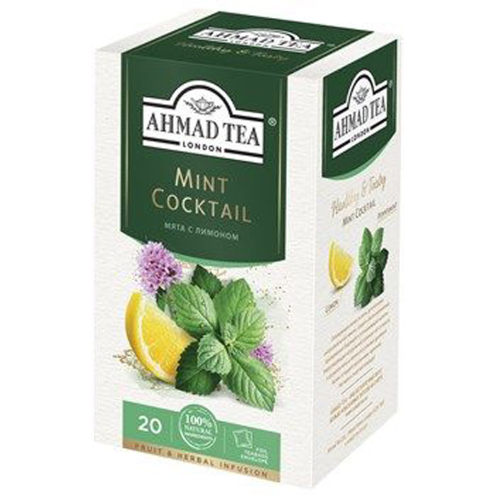 

Чай травяной Ahmad Tea со вкусом мяты и лимона в пакетиках 1,5 г х 20 шт