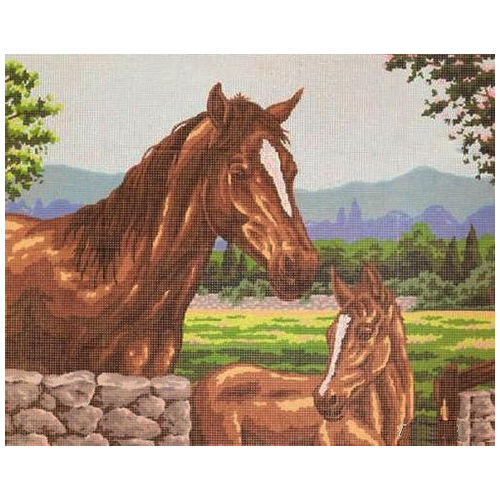 

Канва с рисунком Collection D`Art 'Лошадки' 50*60 см 11494-CDA