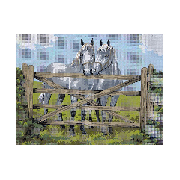 

Канва с рисунком Collection D`Art 'Пара лошадей' 40*50 см 10253-CDA