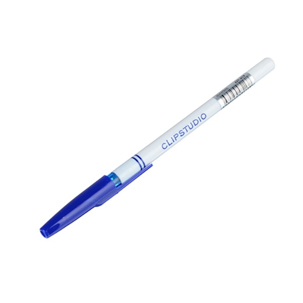 фото Ручка шариковая clipstudio белый корпус 0,7 мм синяя