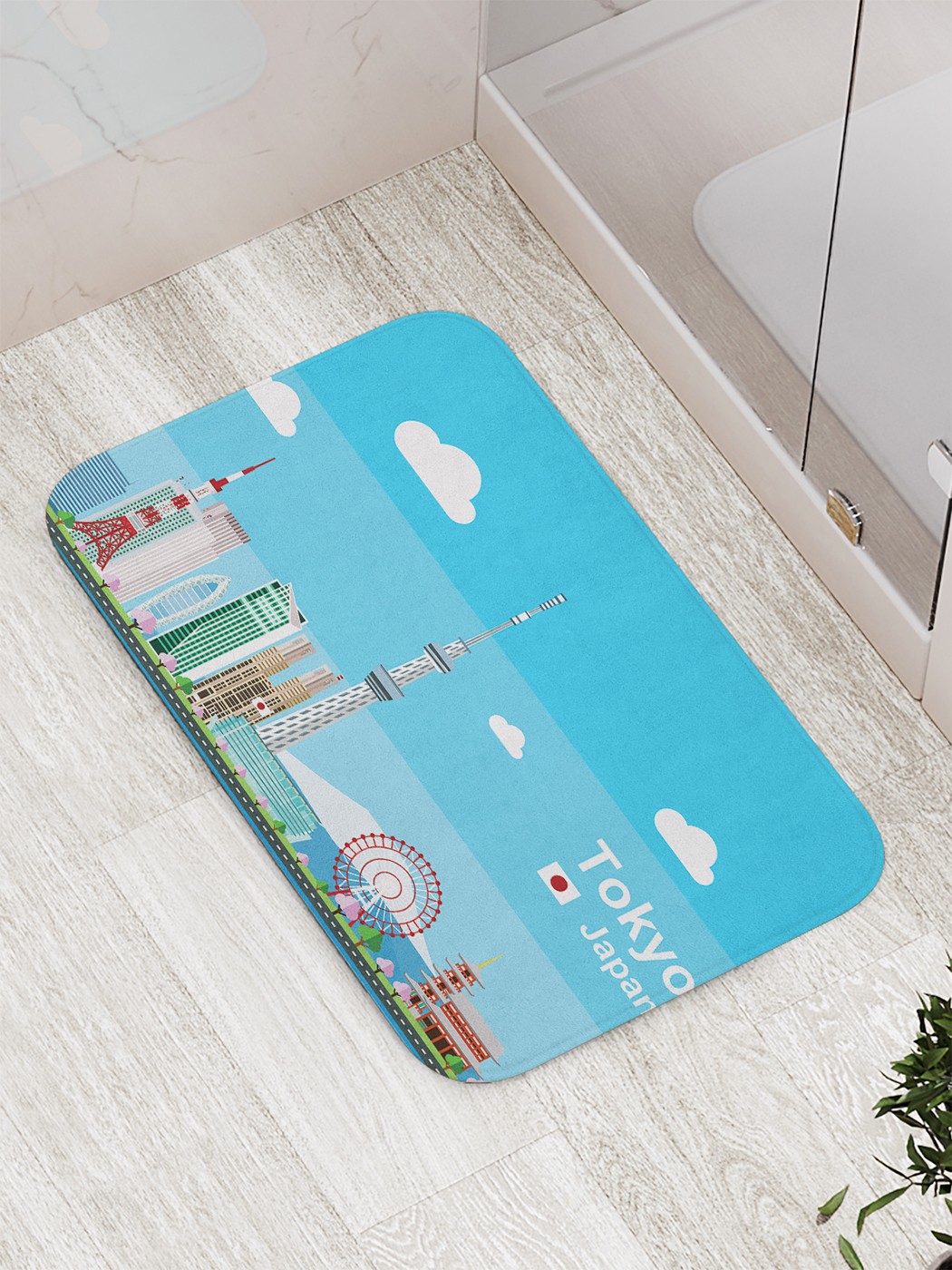 

Коврик противоскользящий для ванной, сауны, бассейна, 77х52 см bath_81977 JoyArty