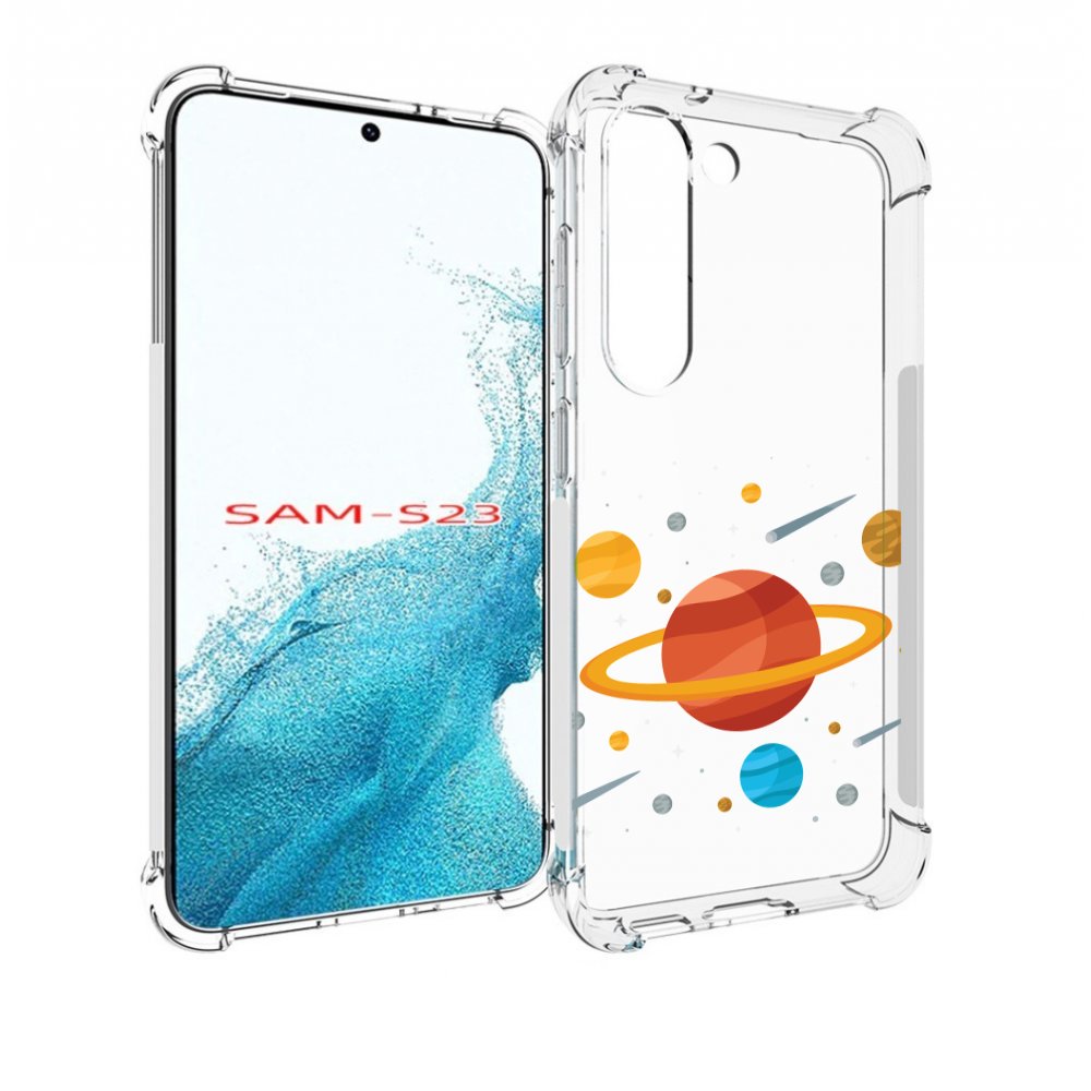 

Чехол MyPads Планета-Сатурн для Samsung Galaxy S23, Прозрачный, Tocco